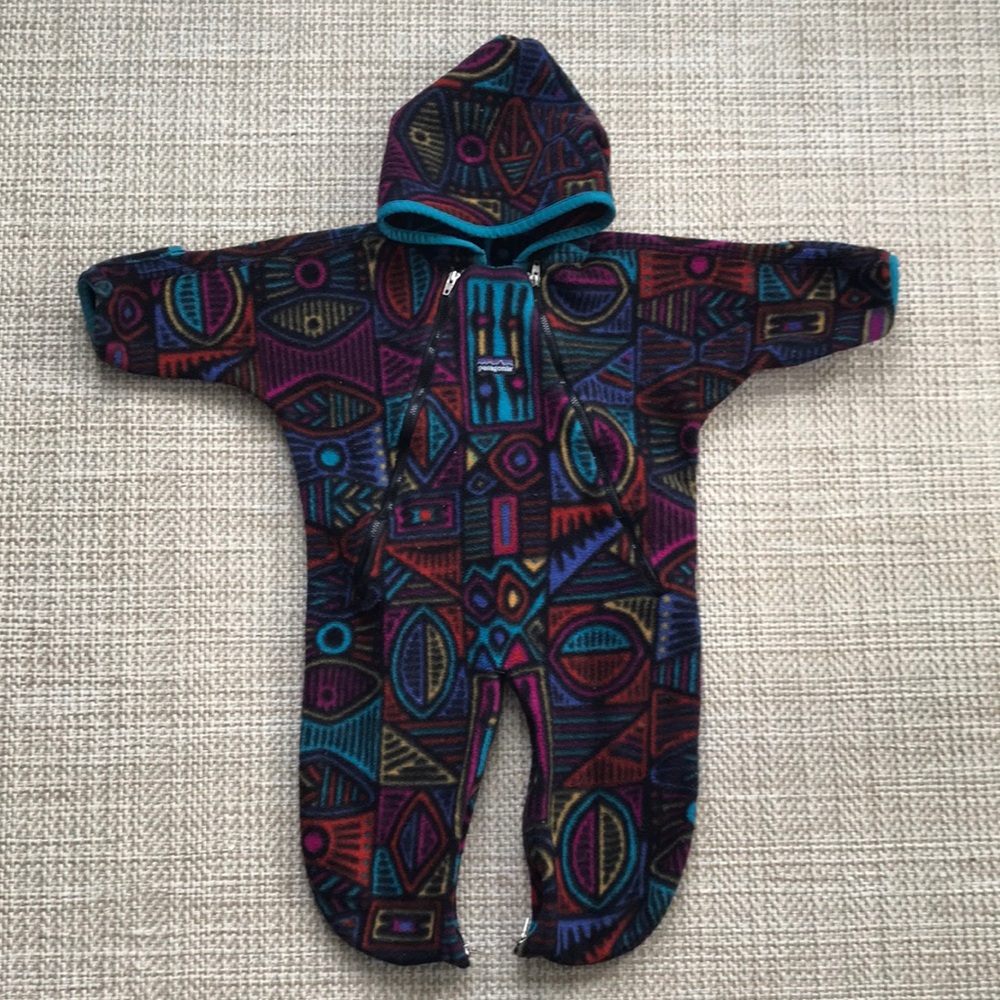 Vintage Patagonia Fleece Bunting (size 12m)